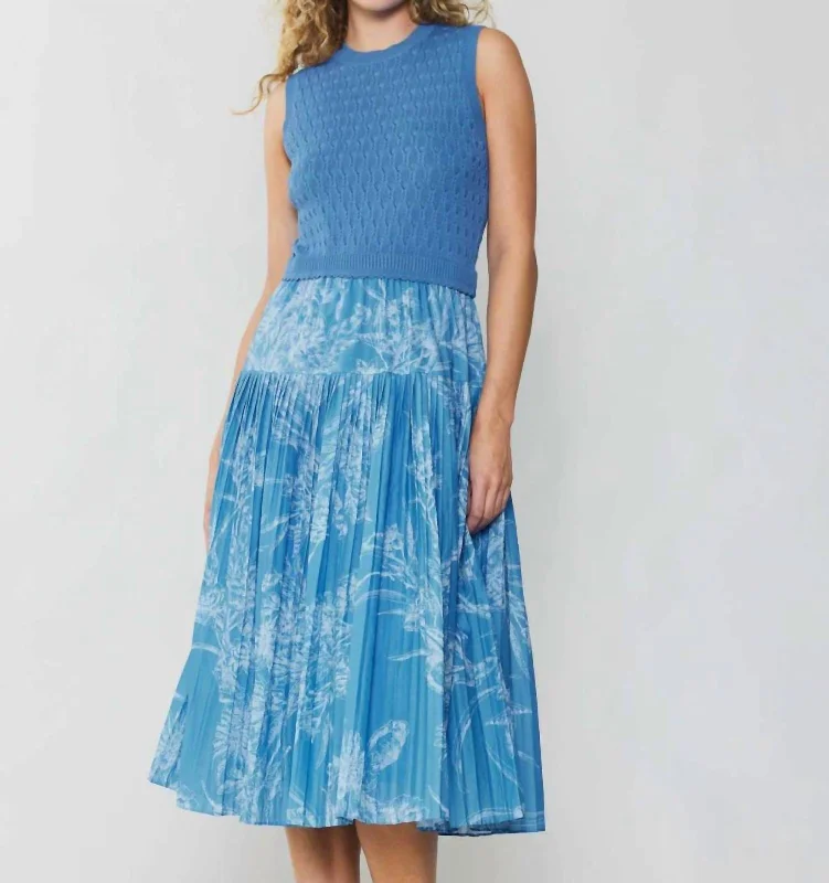 Women’s fashion that reflects your personality   Midi Sweater Dress In Light Blue