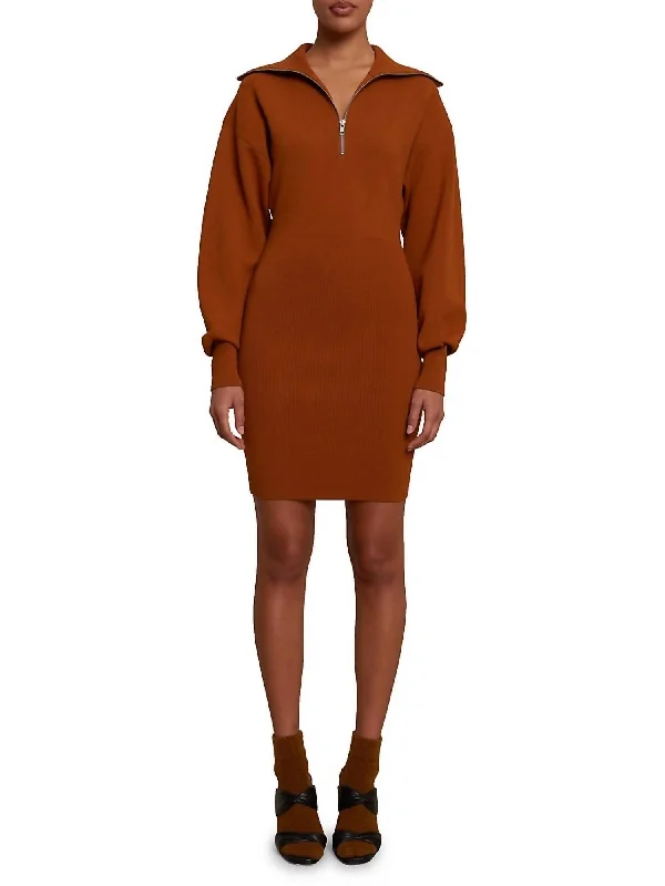 Stylish clothing designed to flatter every woman   Women's Otto Knit Dress In Brown